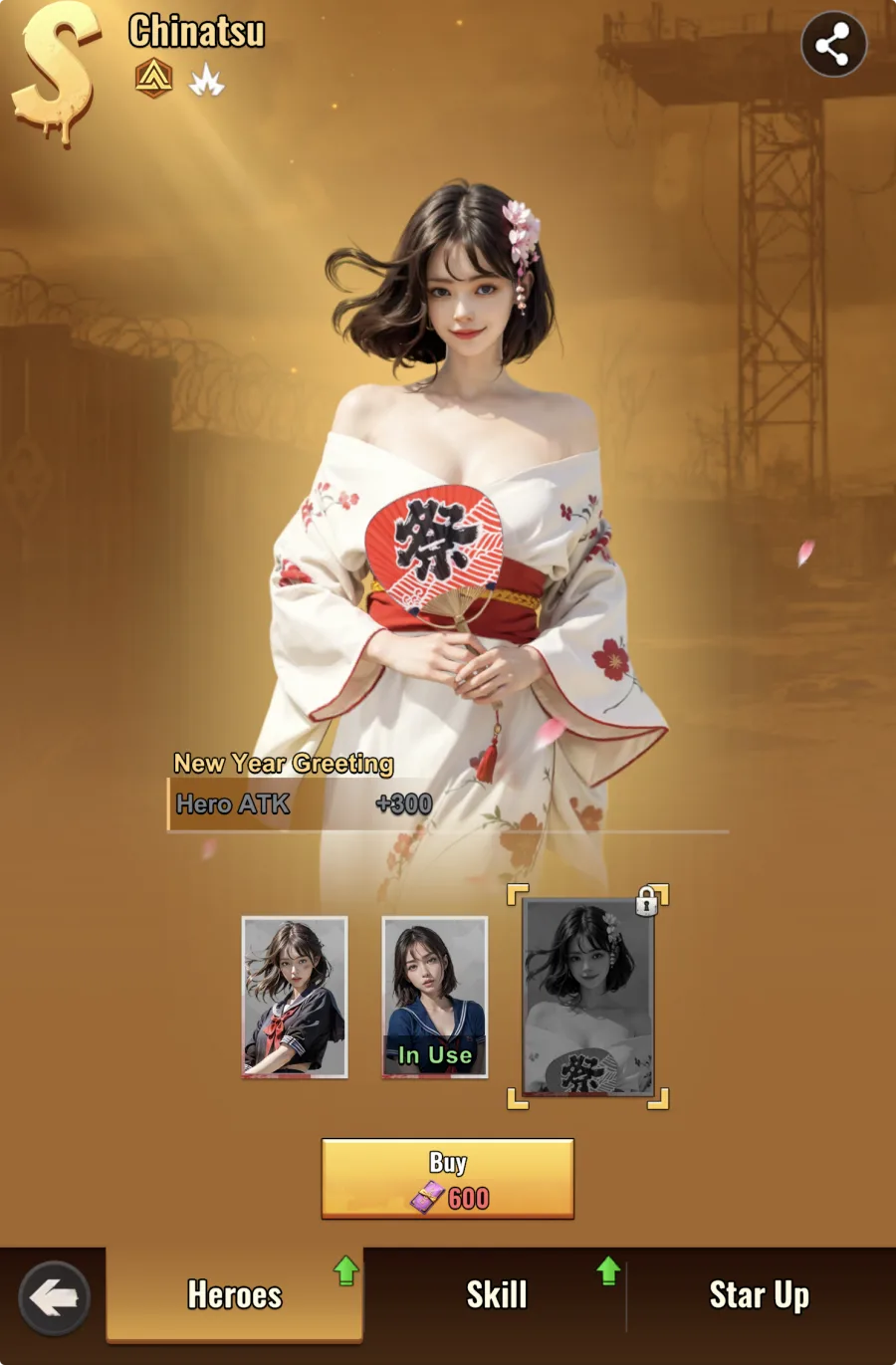New Year Greeting — Hero ATK +300