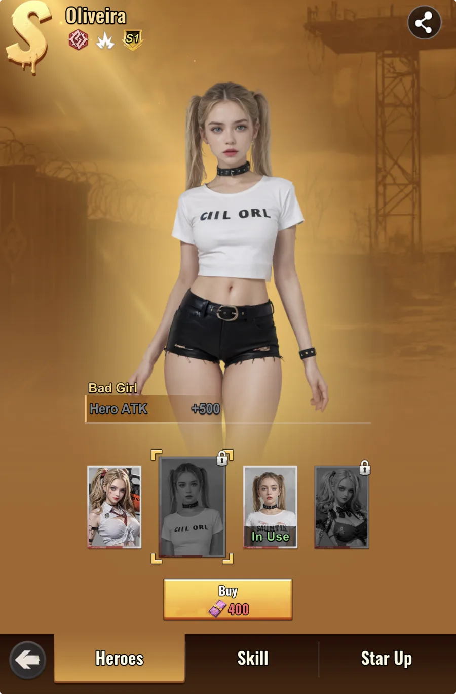Bad Girl — Hero ATK +500